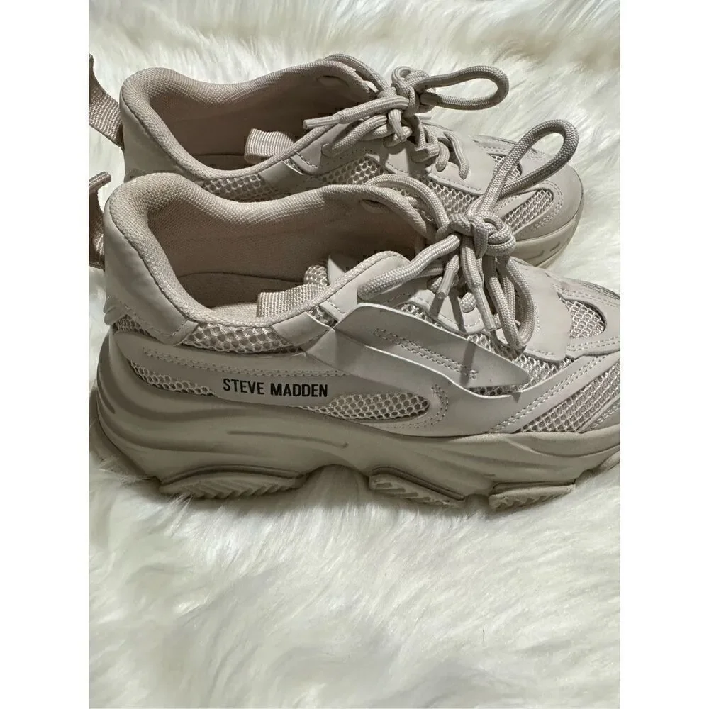 Steve Madden Possession trainers in Greige sneakers 6.5